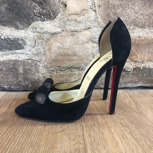 Christian Loubotin black stiletto shoes size 10